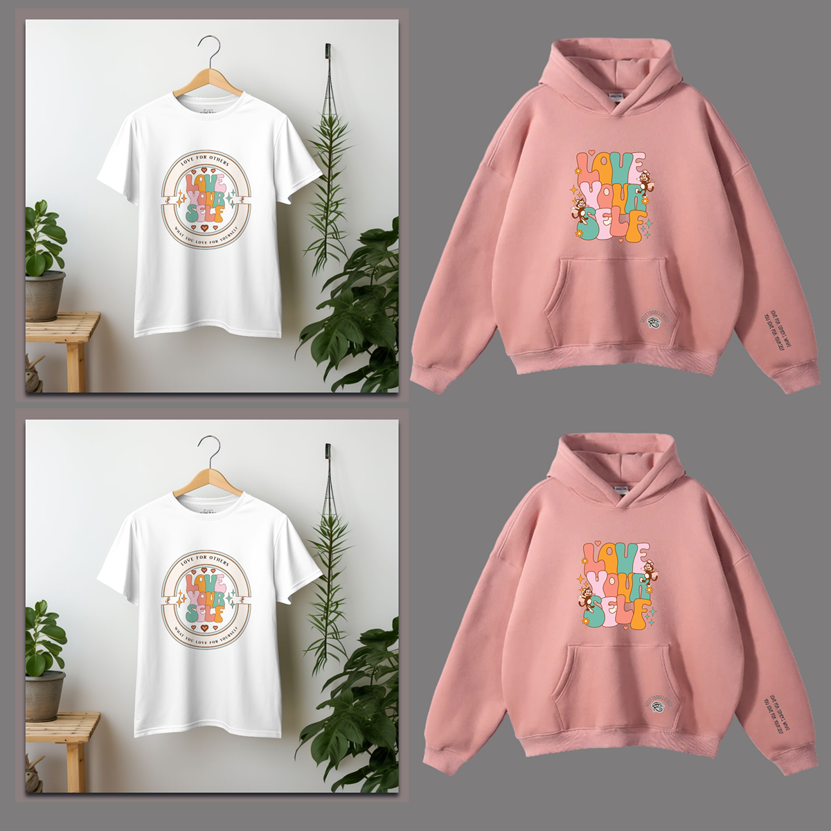 LOVE YOURSELF Set_ Hoodie + T-Shirt